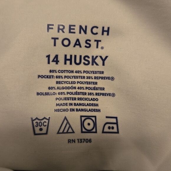 New French Toast boys relaxed size 14 Husky‎ black twill pants adjustable waist - Picture 10 of 10